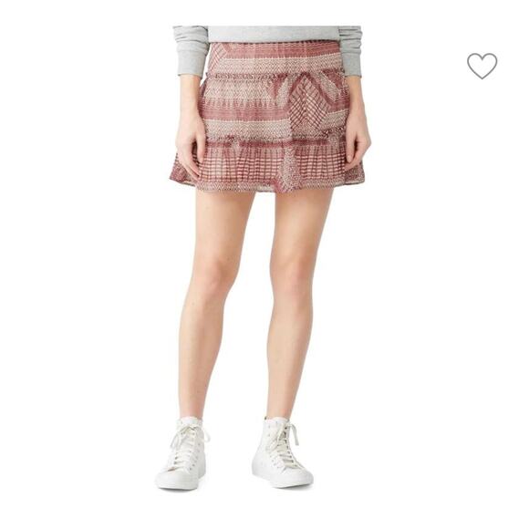 Rebecca Minkoff Womens Cheryl Mix-print float skirt size 6 - Picture 2 of 10